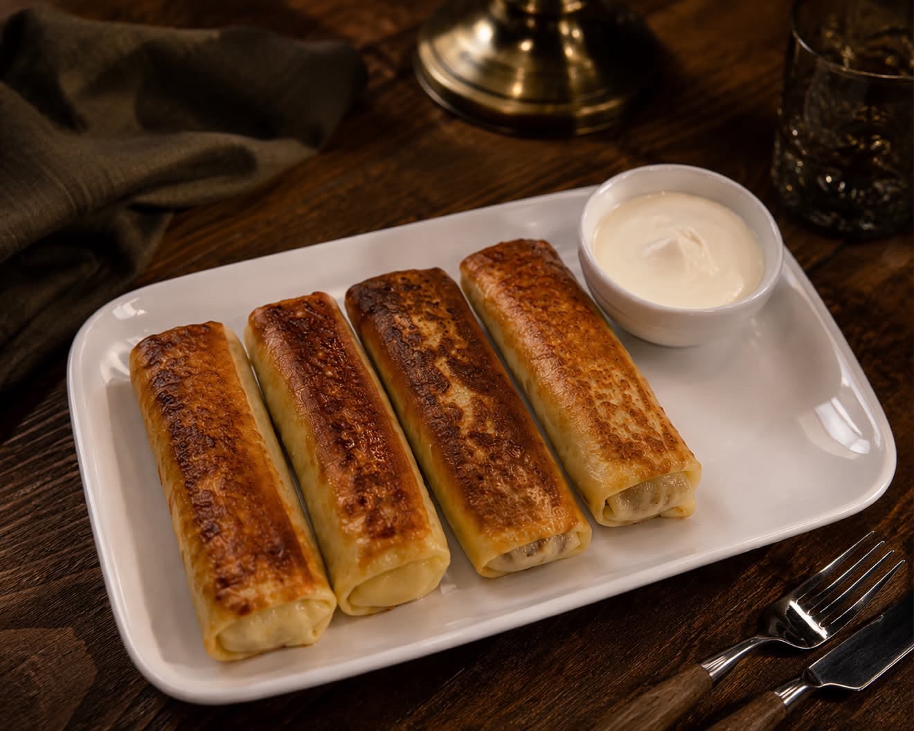 Blini med köttfyllning